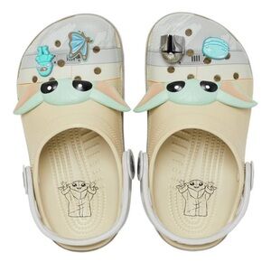 Crocs Star Wars Grogu Classic Kids US 3 Bone Slip On Comfort Casual Shoes QLW145